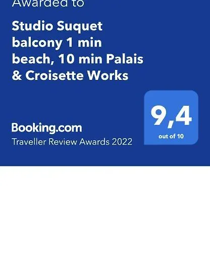 Studio Suquet Balcony 1 Min Beach, 10 Min Palais & Croisette Works